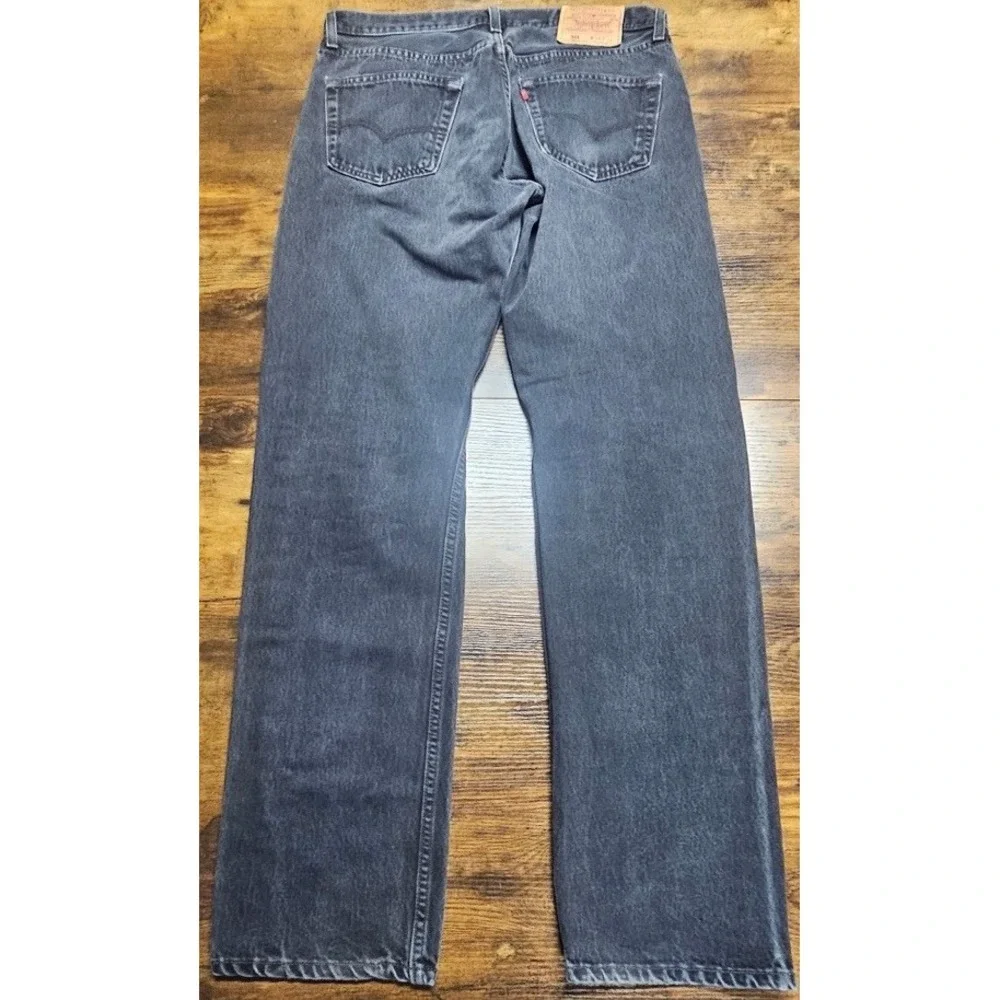 Vintage Levis 501 Faded Black Jeans USA Made Button Fly Size 34x34